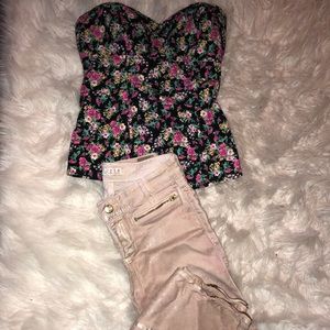Guess floral tube top